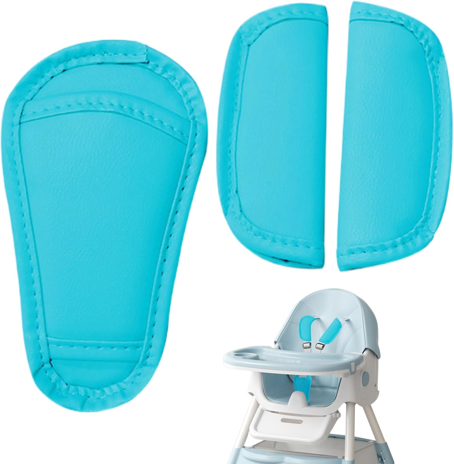Kids Seat Belt Pad - Three-Piece Baby Stroller Car Seat Sttrap | Convenient Promotes Comfort Dining Chair Shoulder Cover | Harness Pads for Camera Computer