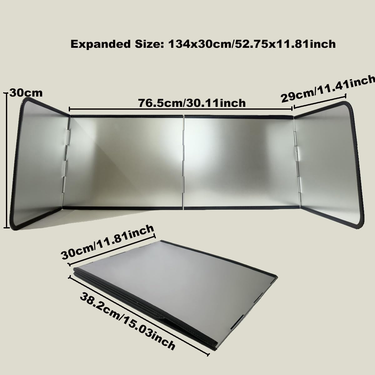 4 Sided Grease Splatter Guard, Foldable Splatter Screen for Stove Stainless Steel Oil Splash Baffle Plate Backsplash for Wall Gas Range Frying Pan Camping image number 5