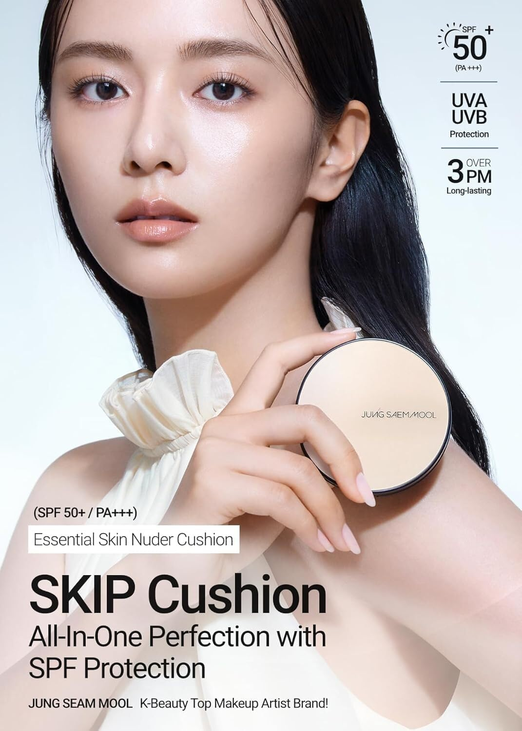 [JUNGSAEMMOOL OFFICIAL] Essential Skin Nuder Cushion (Light) | Refill Not Included | Natural Finish | Buildable Coverage | Korean Makeup Artist Brand | Cream Foundation image number 6