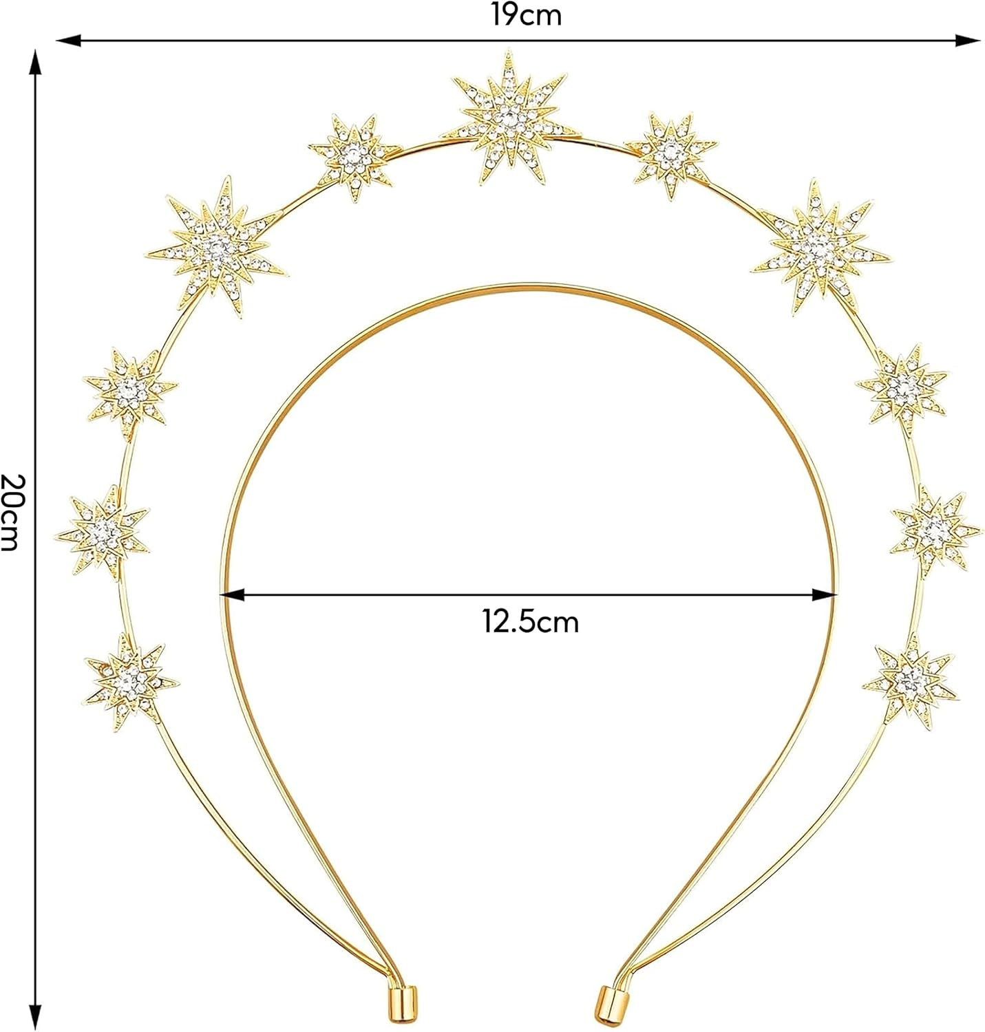 Star Headband, Headband with Star, Crown with Haly Layer Star Headband Carnival Headband Sun Moon and Stars Headband Stars with Star for Party Carnival Birthday Festival