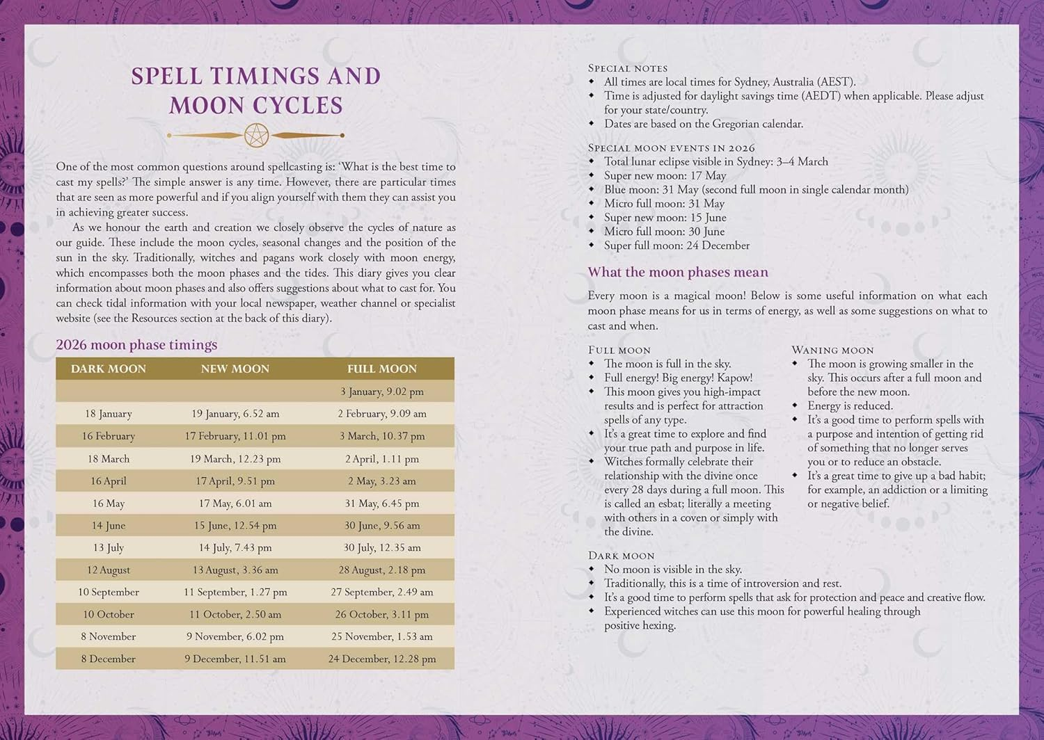 2026 Lunar and Seasonal Diary: Southern Hemisphere image number 4