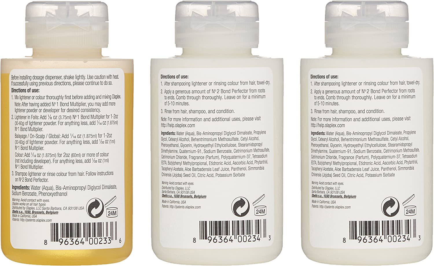 Olaplex Traveling Stylist Kit 1X No.1 Bond Multiplier 100Ml, 2X No.2 Bond Protector 100Ml Each image number 1