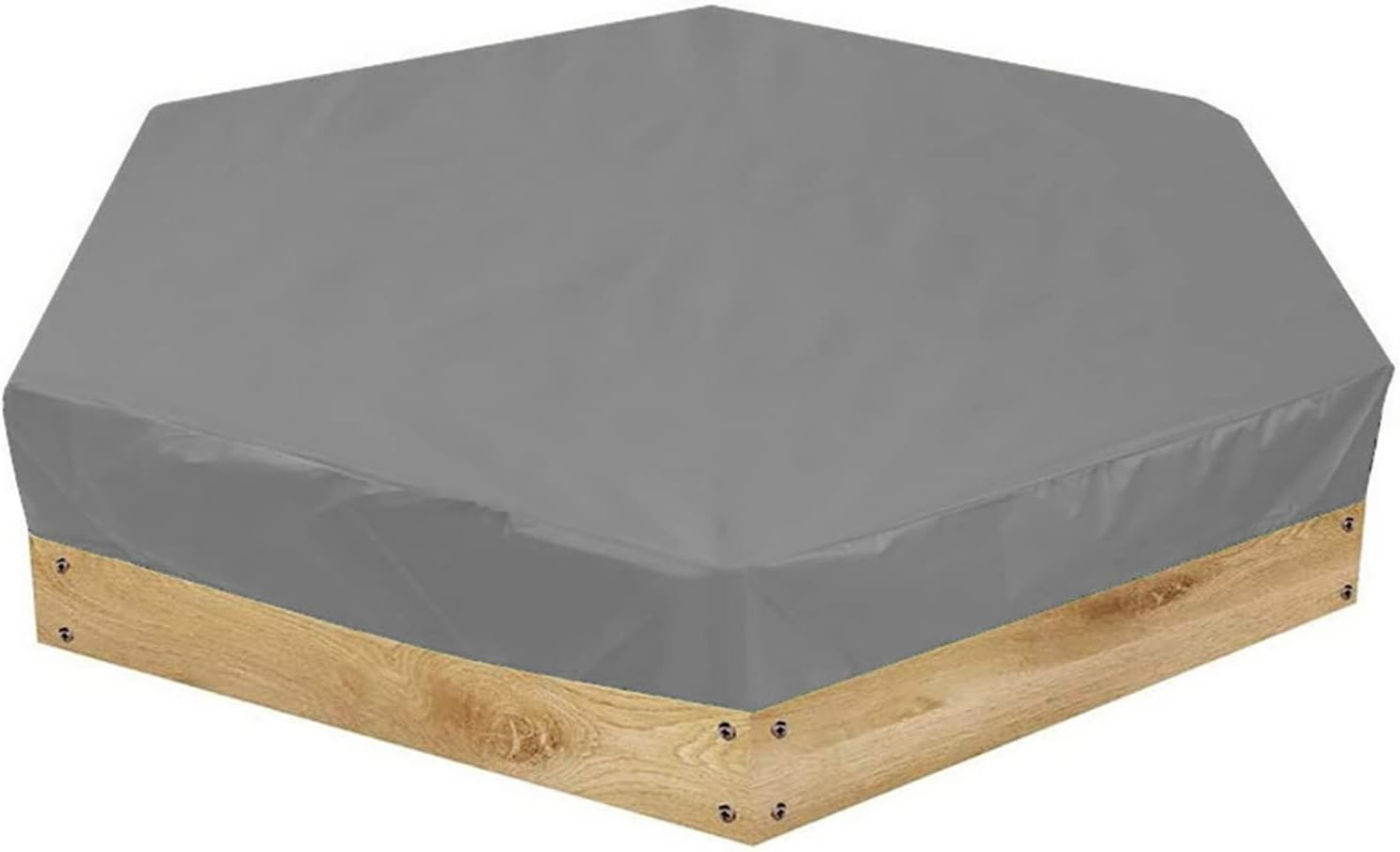 Sandbox Cover Sandpit Sand Toys Cover Waterproofing Pool Cover with Drawstring for Outdoor Garden, Sandbox Cover with Drawstring Design, Outdoor Garden Sandpit Protection Cover (Grey)