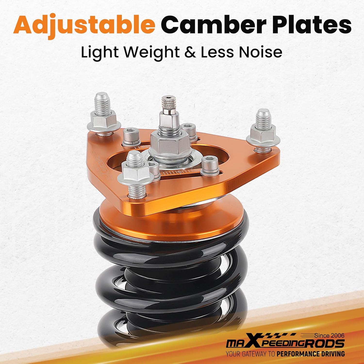 Maxpeedingrods Coilovers for Mitsubishi Outlander Sport 2011-2020, for Mitsubishi Lancer 2008-2016, 24 Levels Damper Adjustable Coilovers Suspension Kit, Height Adjustable Shock Lowering Kit Gold image number 2