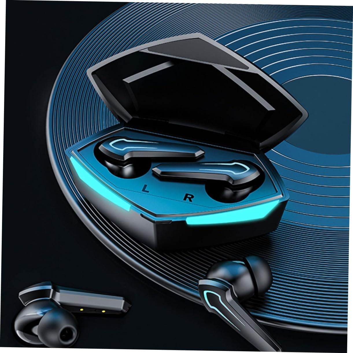 SWOOMEY Headset Stereo Headphones for Running Sports Earplugs Wireless Earphones for Music Calls Fashionable Craft image number 2