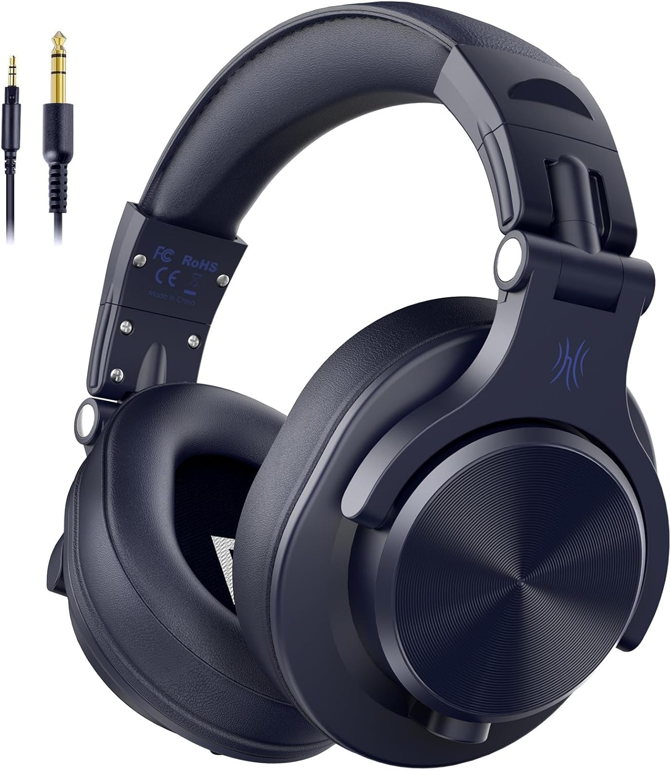 Oneodio A71 Hi-Res Studio Recording Headphones - Wired over Ear Headphones with Shareport, Monitoring Mixing Foldable Headset with Stereo Sound, 3.5/6.35MM Jack for PC Computer DJ Guitar-Sky Blue