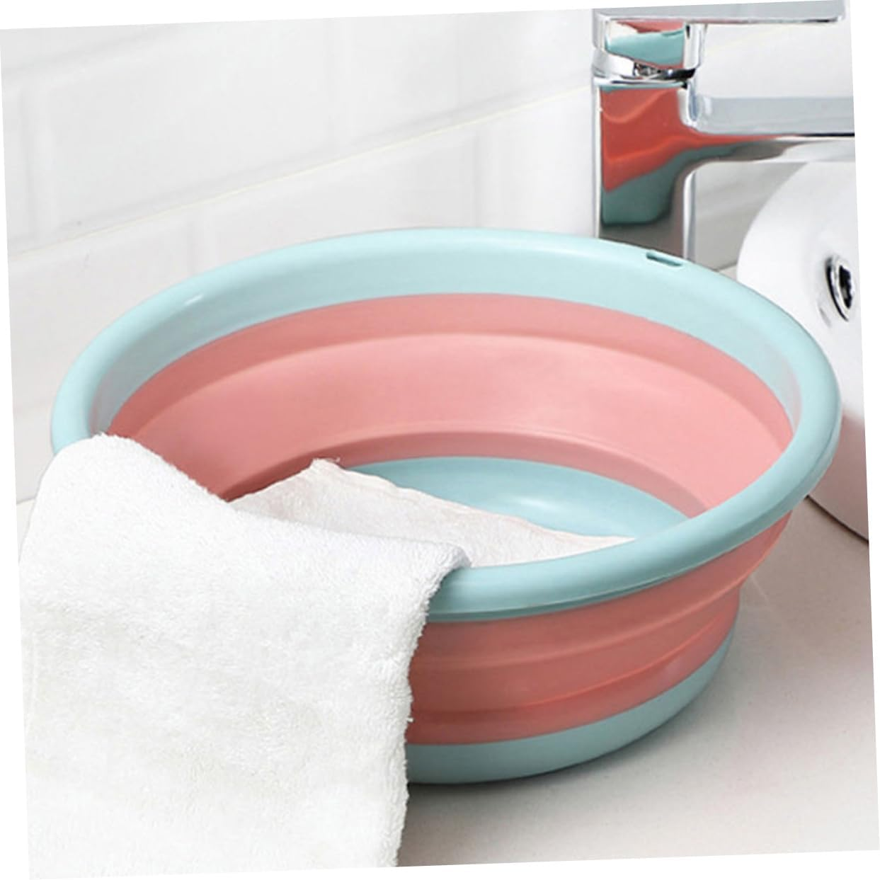 1Pc Folding Foot Bath Basin Portable and Foot Soak Tub for Home Use Creative Design Deep Basin image number 5