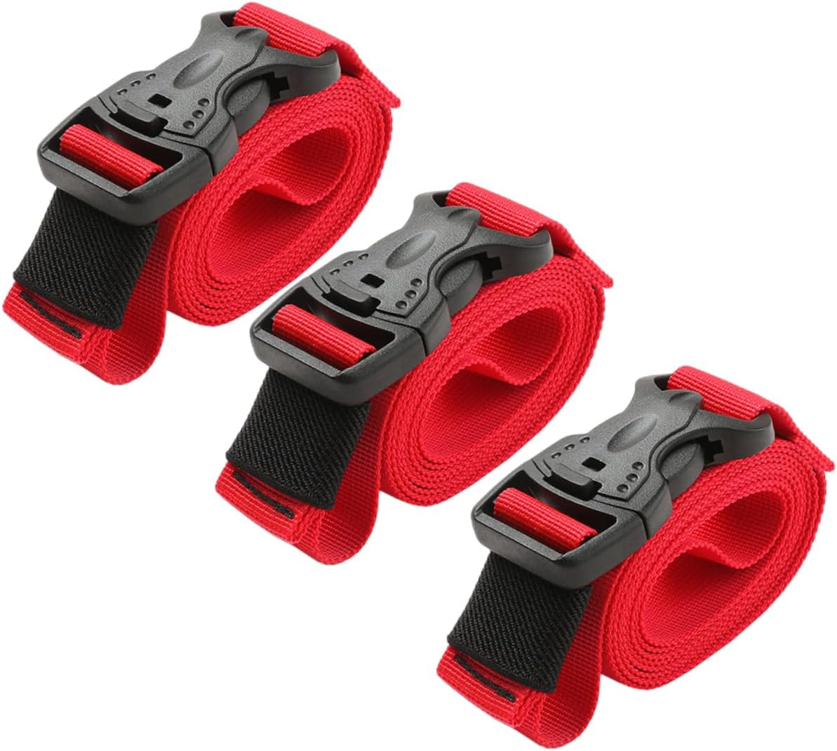 Angoily 3Pcs Luggage Straps Suitcase Belts Multifunctional Strapping Strap Fastening for Luggage Nylon Sturdy Buckle image number 4