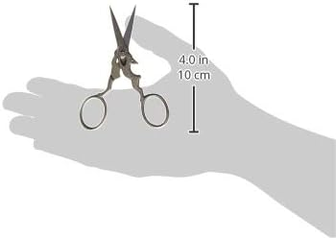 Bohin 98459 Embroid. Scissors Rabbit-Mat Silver 3 1/2", One