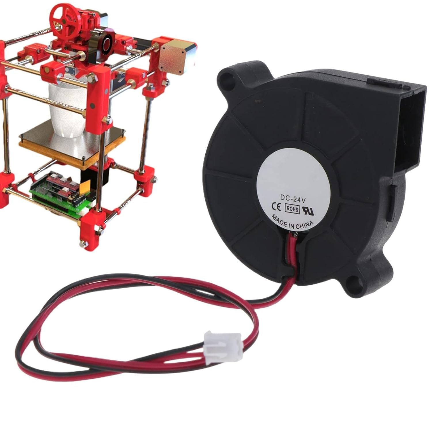 Brushless Dc Fan Blower - 5V/12V/24V Ball Bearing Dc Brushless Cooling Turbo Fan - 2 Pin Connector Replacement Blower Printer Accessory