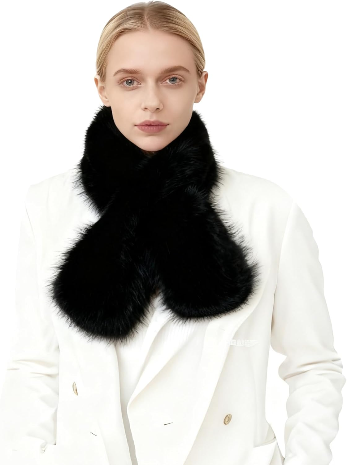Lina & Lily Women'S Winter Pull-Through Neck Scarf Long Pile Faux Fur
