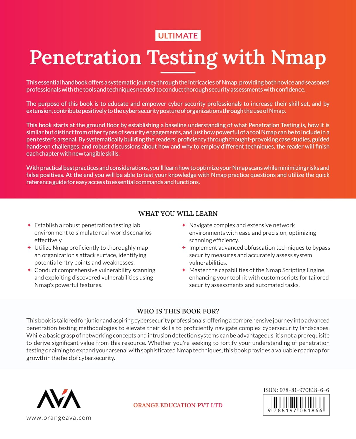 Ultimate Penetration Testing with Nmap: Master Cybersecurity Assessments for Network Security, Monitoring, and Scanning Using Nmap (English Edition) image number 1