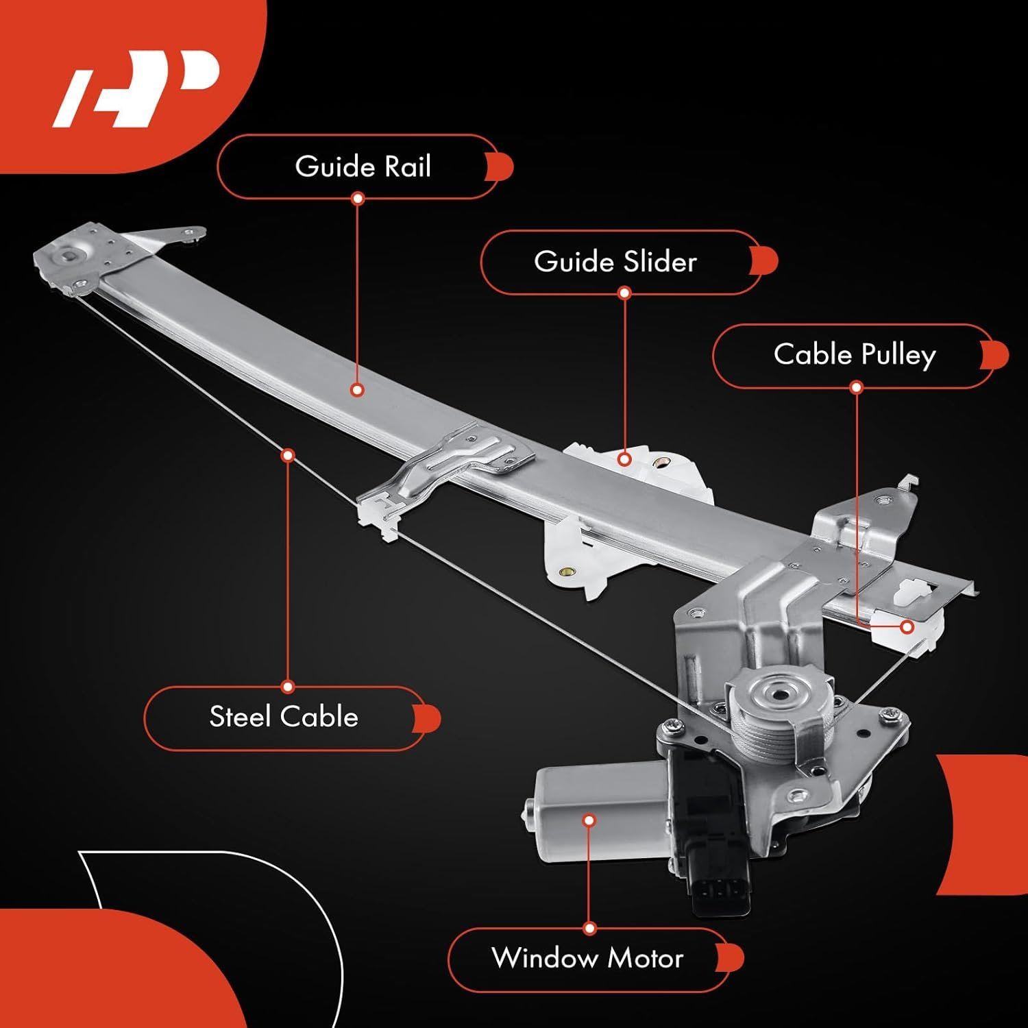 A-Premium Power Window Regulator with Motor Compatible with Subaru Forester 2014-2018 Front Passenger Side image number 1