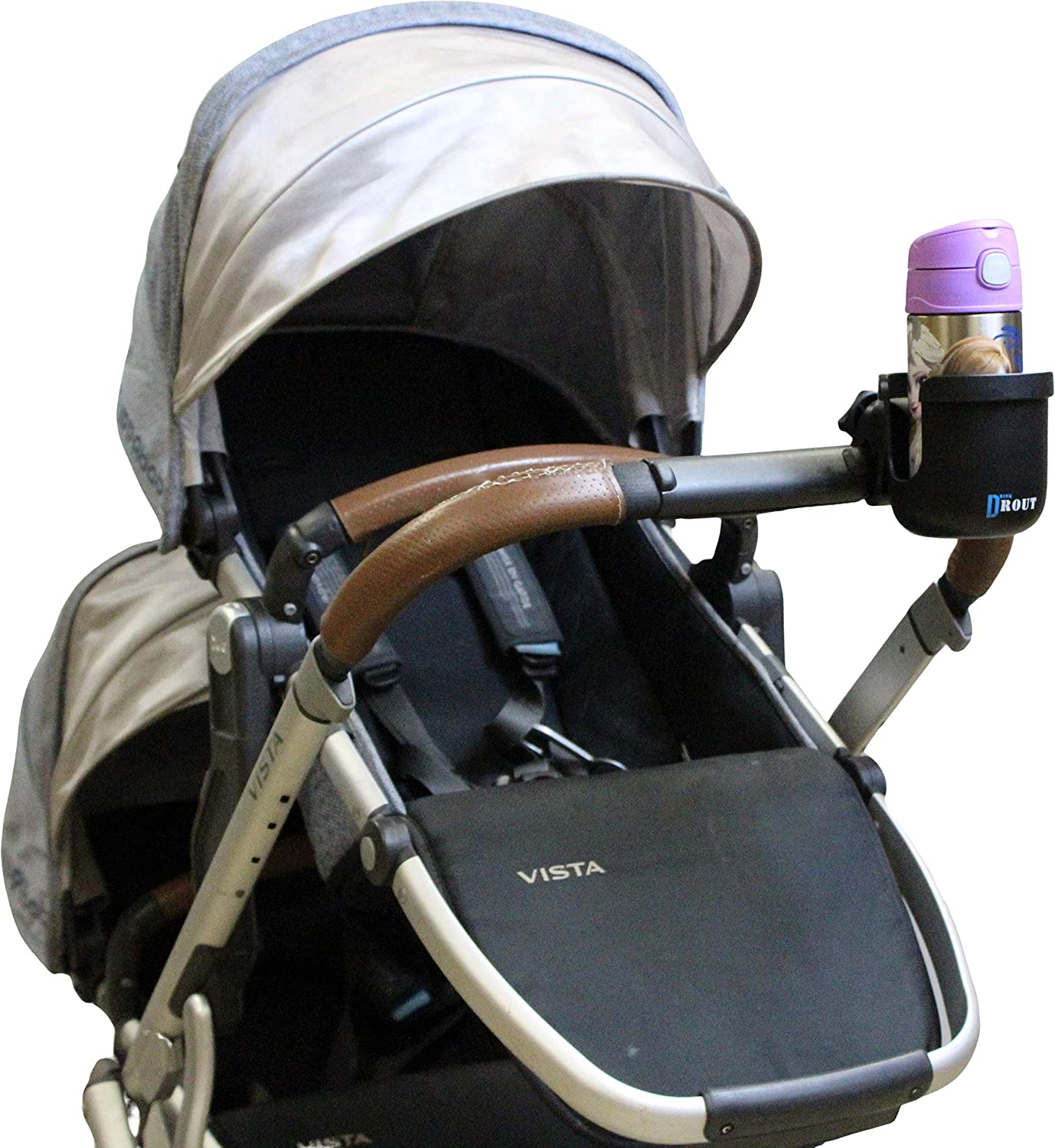 W4W Universal Stroller Cup Holder &ndash; Mega Strength Adjustable Clamp Fits on Any Bike, Walker, Wheel Chair, Car &ndash; Large Adjustable Drink Holder Fits Any Size Cup, Water Bottle, Can Etc. image number 4