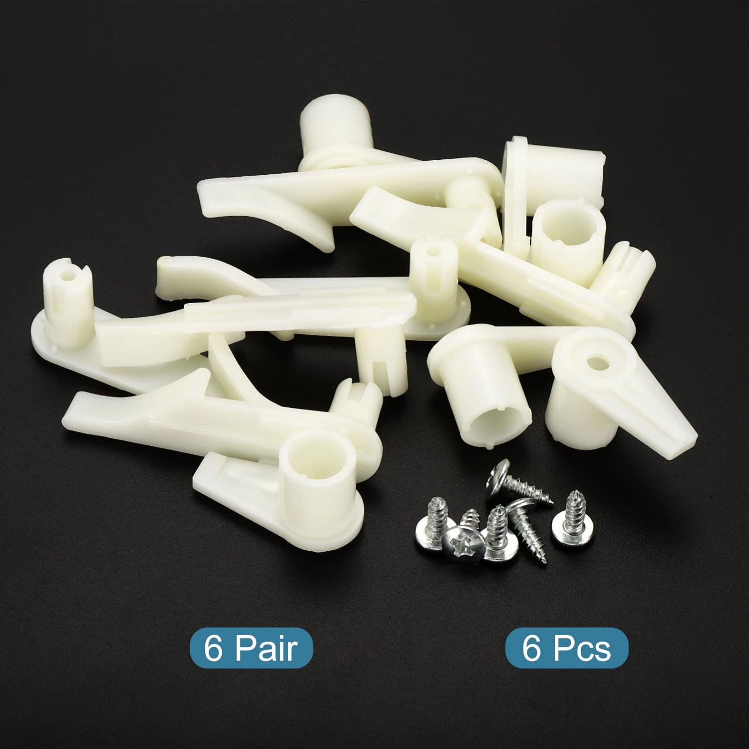 Uxcell 3.5Mm Lamp Shade Clips for Ceiling Flush Mount, 6 Pair Fixed Buckle Light Fixture Accessories ABS Plastic White image number 5