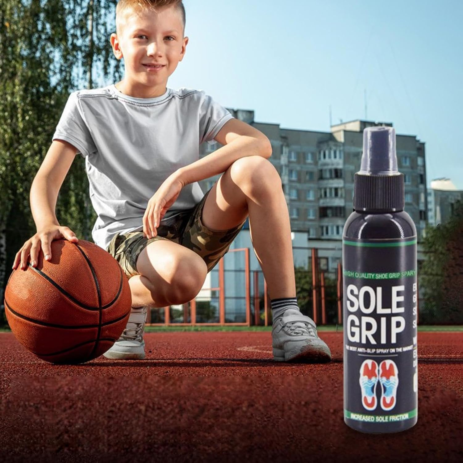 Basketball Shoe Grip Spray | 118Ml anti Slip Grip Boosts Spray Shoe Sole Grip Spray | Enhanced Basketball Shoe Spray, Improve Basketball Traction, Portable Spray for Basketball Shoes image number 4