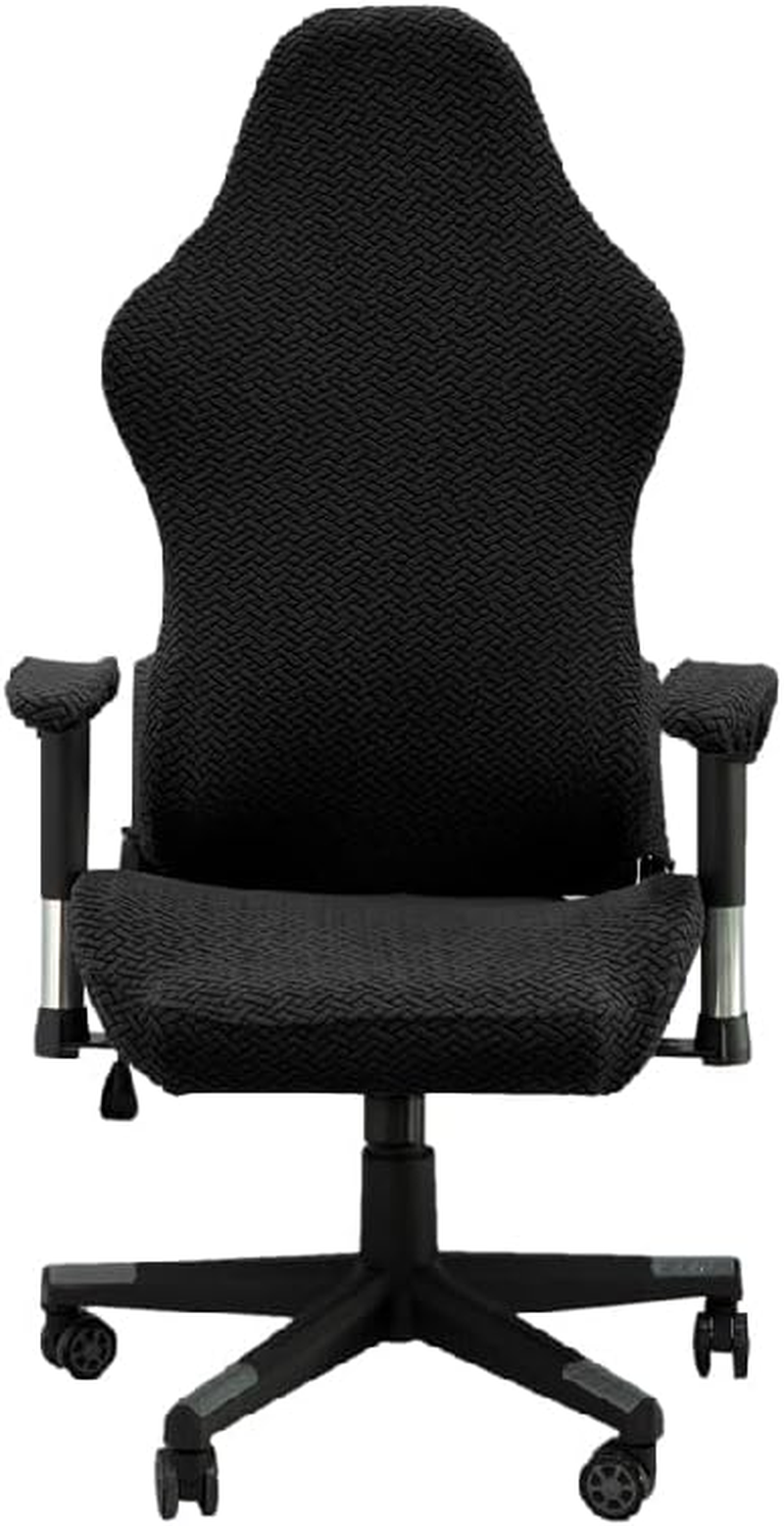 Hyper Cover Jacquard Gaming Chair Cover (Black) - Universal Gamer/Gaming Chair Seat Cover Australia - Secret Labs Compatible - Racing Style Seat Cover for Gaming Chair