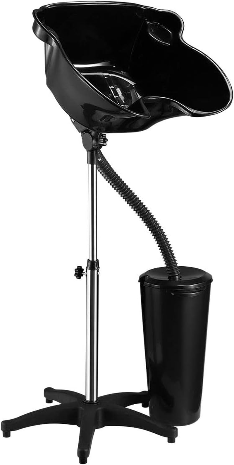 Large Salon Basin Portable Shampoo Hairdressing Hair Wash Bowl Barber Furniture Mobile High Gloss image number 5