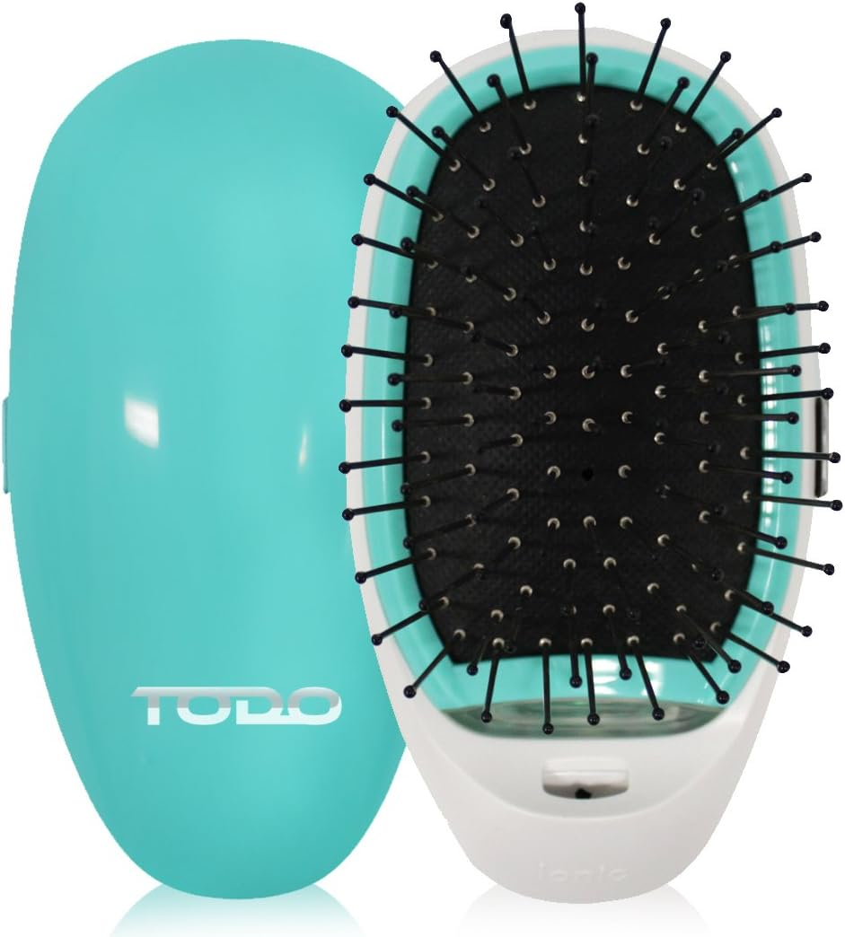 TODO Ionic anti Frizz Straightening Styling Hair Straight Brush Smooth Silky Hair Comb Blue image number 3