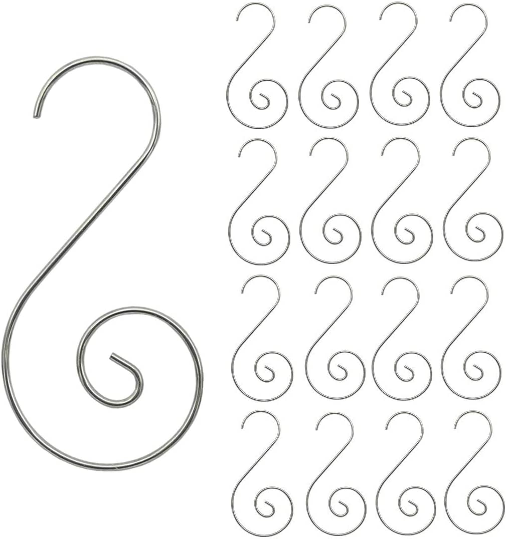 Supoice 160 Pcs Christmas Ornament Hooks Stainless Steel Christmas Ornament Hangers Perfect for Christmas Tree Decorations image number 3