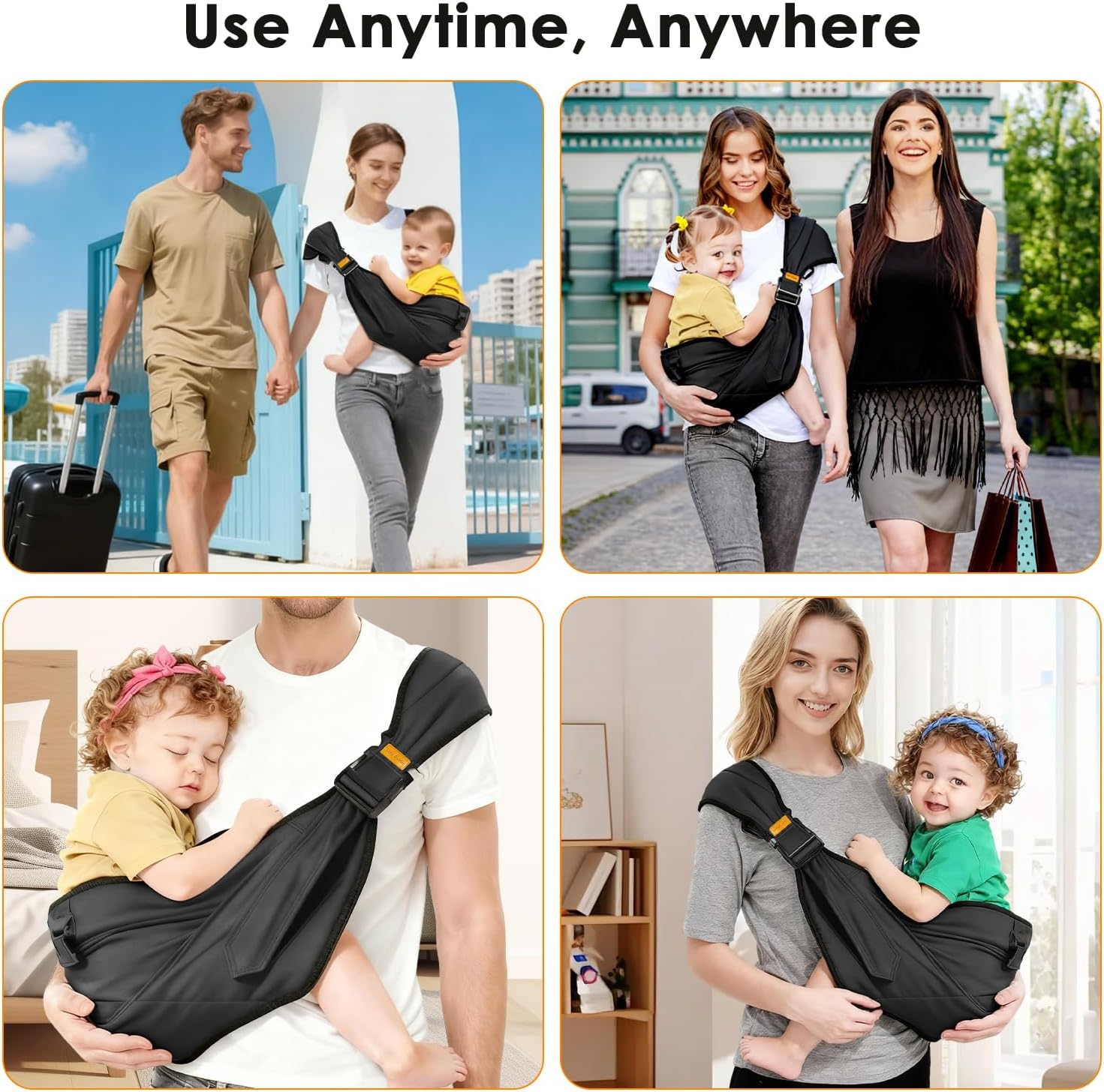 Pearyaest Baby Carrier Toddler Sling,Upgraded Dual Protection & Widened Shoulder Strap Ergonomic Baby Carrier, Adjustable, for Toddlers 3-18KG, Lightweight for Travel, Shopping, and Daily Use image number 2