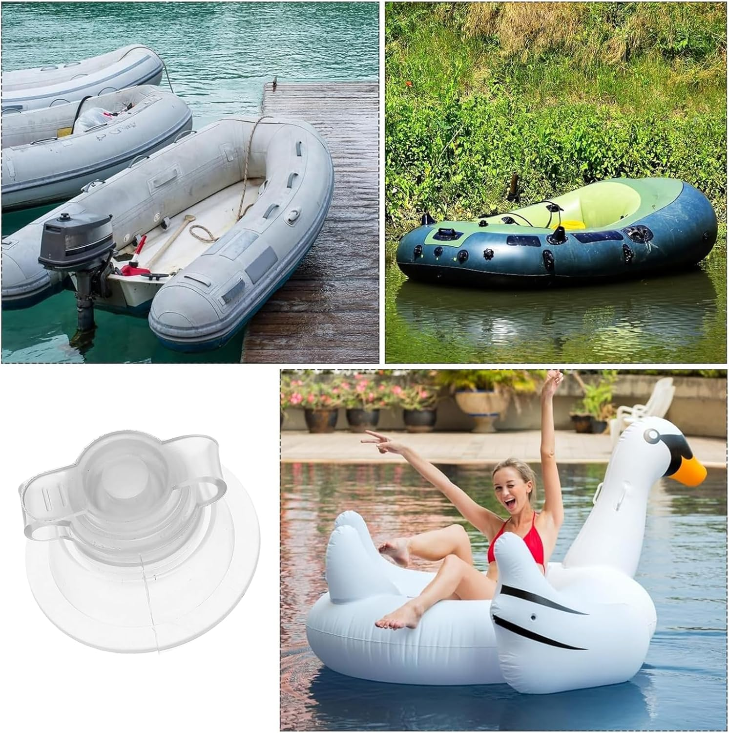 Ksngtixe 5Pcs Replacement Air Bed Valve Covers, Valve Lids for Inflatable Mattress, Durable & Leak-Proof, Essential for Yacht, Camping, Travel & Emergency Use