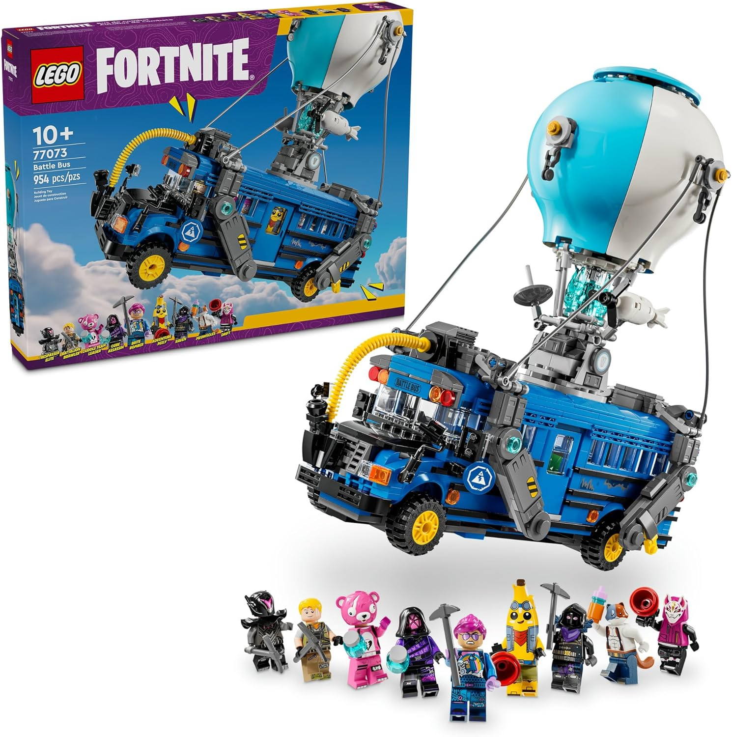 LEGO Fortnite Battle Bus Toy for 10+ Year Old Boys, Girls & Gamers, Video Game Vehicle Building Set with 9 Character Minifigures, Creative Kids' Toy for Gaming Fans 77073 image number 3