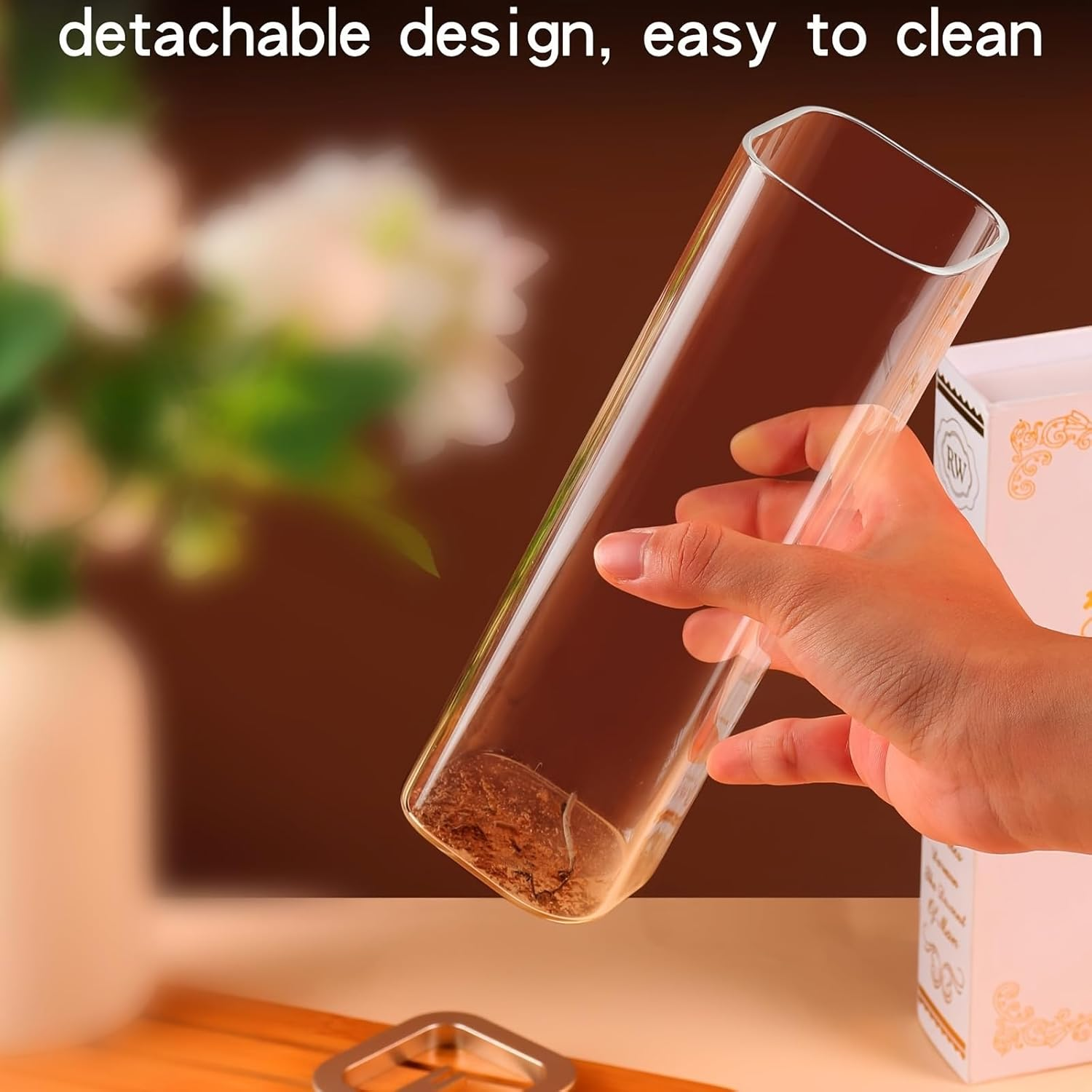 Glass Incense Holder with Metal Base for Meditation, Yoga, Spa Rooms, and Home Decor image number 3