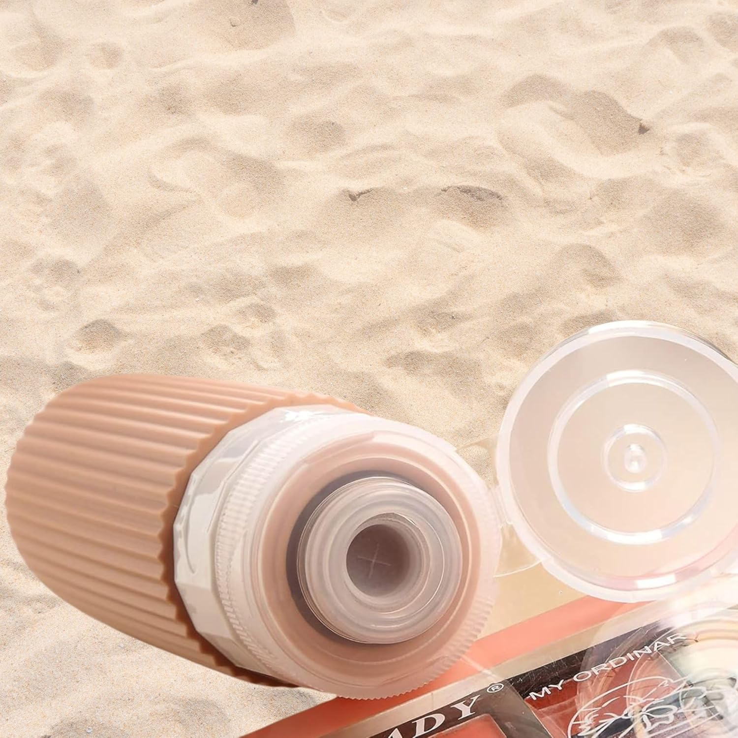 Fabulle Travel Bottles for Toiletries, 4 Pack, BPA Free Silicone, Leak Proof, with Clear Bag (Pack of 4) 3Oz, image number 2