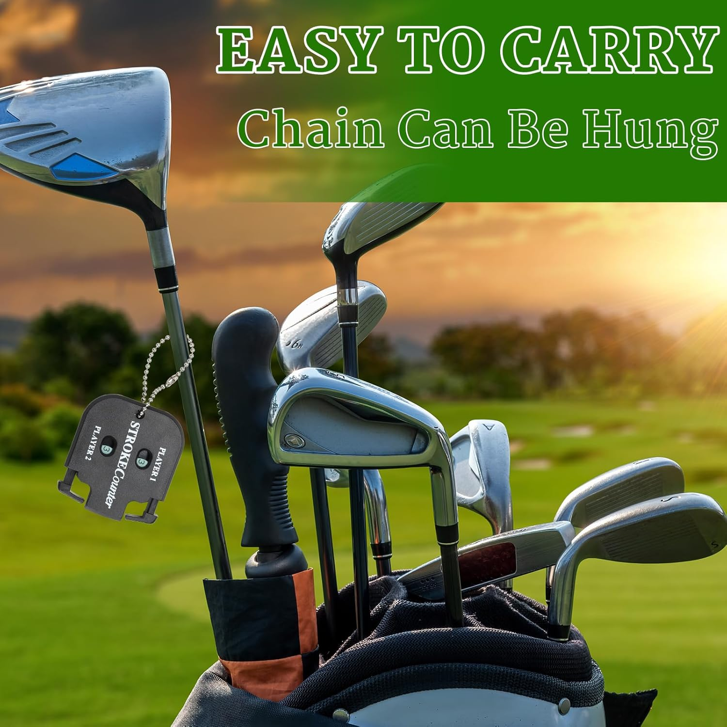 2 Pcs Mini Golf Stroke Counters, Two-Digit 2 Players Manual Clicker with Reset Key and Keychain, Portable Golf Score Keeper Tool for Golfers Accurate Outdoor Sports Scoring, Easy-To-Carry Pocket Size image number 1