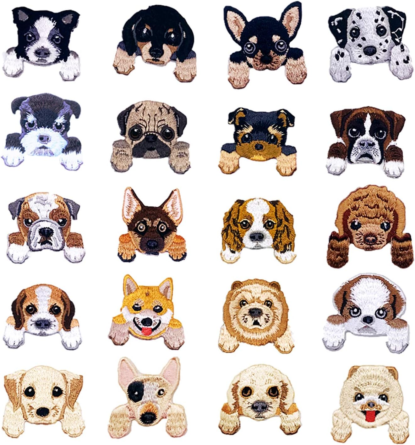 Woohome Patch Embroidered Iron on Applique Patch for Craft, Sewing, Clothing, Other Fabrics Knee Stick