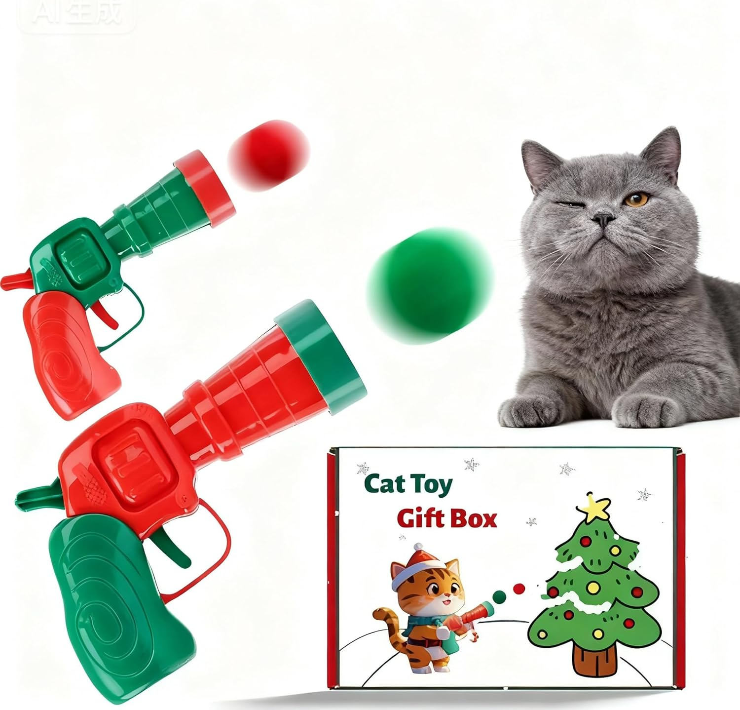 Cat Interactive Balls Launcher for Hours of Irresistible Fun, Brings Joy & Triggers Happy Purrs, Automatic Motion & 30 Plush Balls for a Thrilled, Playful Kitty image number 2
