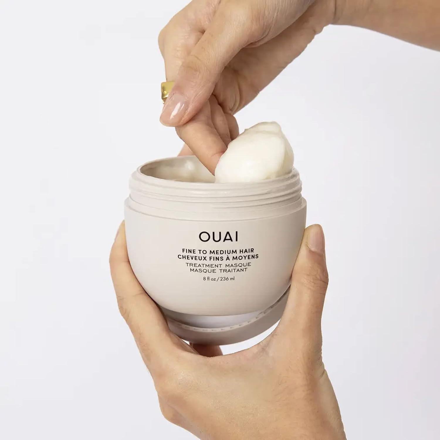 OUAI Fine to Medium Hair Treatment Masque - Hair Mask for Hair Repair, Hydration and Shine - with Shea Butter, Keratin and Panthenol - Paraben, Phthalate and Sulfate Free Hair Care (8 Fl Oz)
