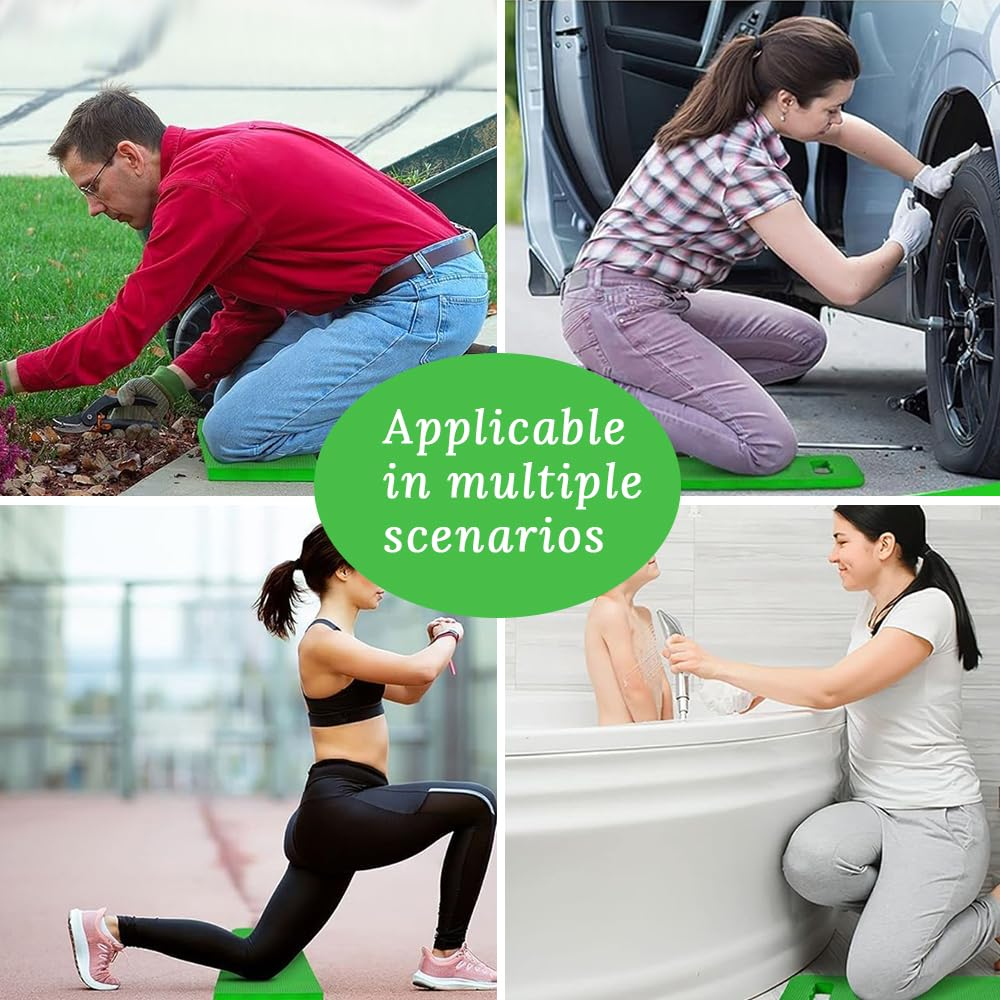 GUDAJIN 12 Pack Garden Kneeling Pads, Thickened Garden Gardening Kneeling Pads, Knee Pads Waterproof Non-Slip Mat, Yoga Exercise Seat Mat for Gardening, Cleaning, Yoga, Praying, Exercise (Green) image number 3