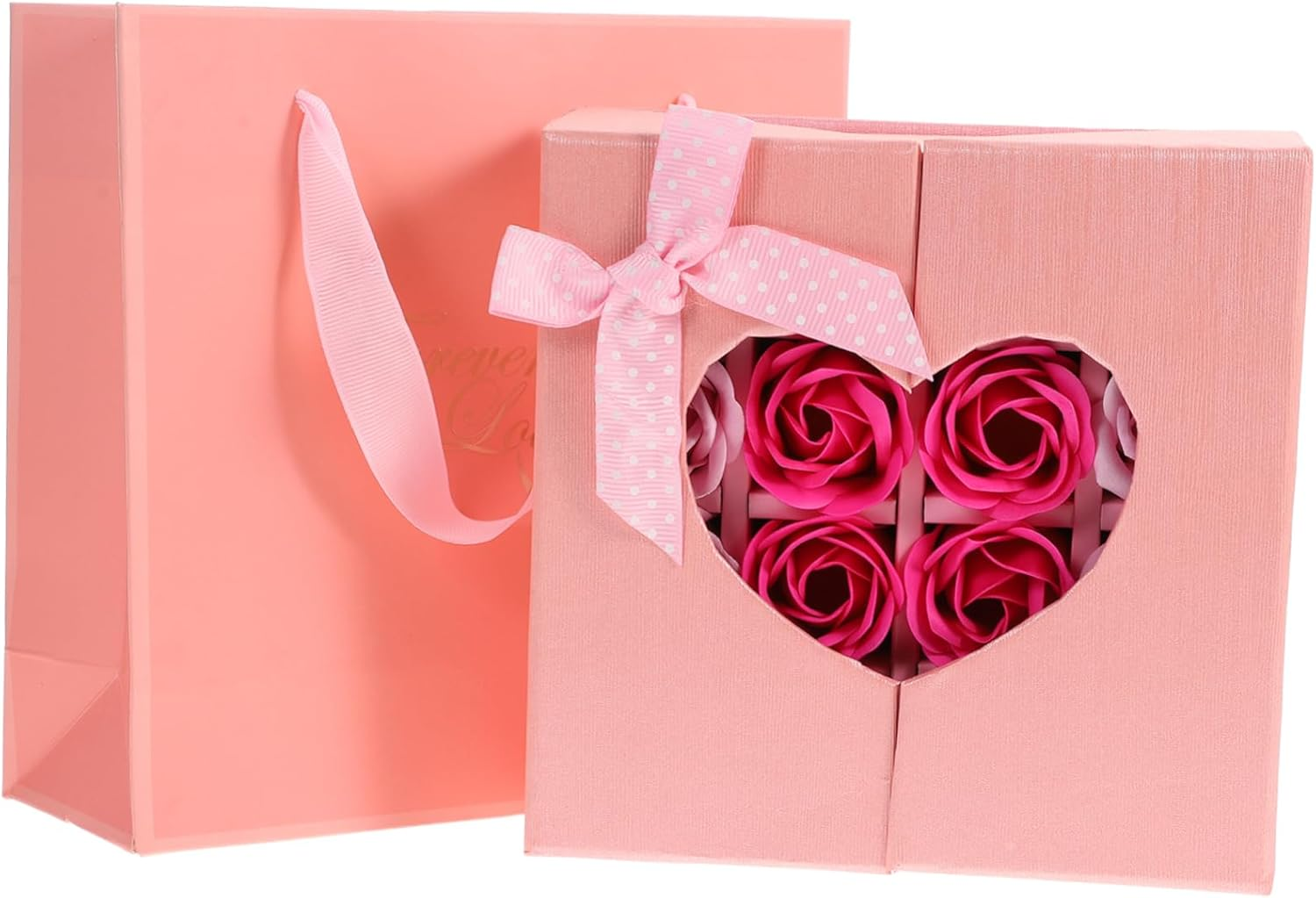 Beavorty Realistic Soap Flower Box Smooth Petals Unique Valentine'S Day Women Mother'S Birthday Present