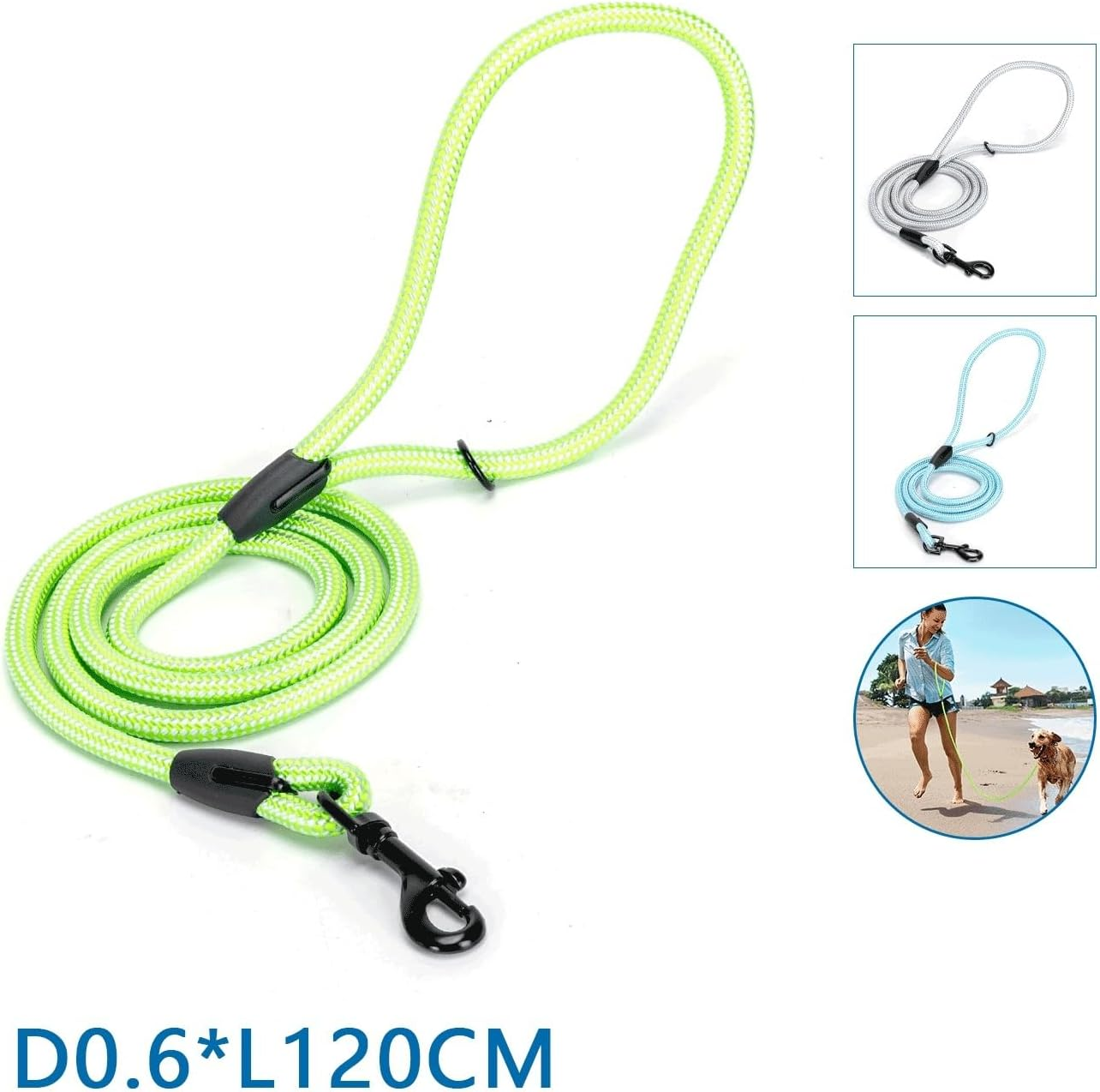 Round Rope Dog Leash, Durable and Strong, Ideal for Walks and Pet Training. image number 5