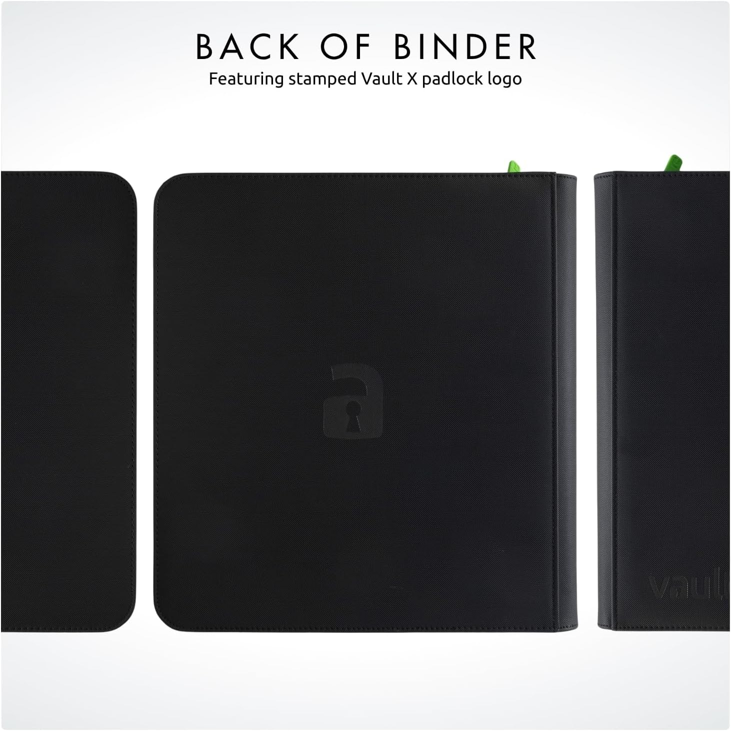 Vault X 12 XL Pocket Trading Card Zip Binder, 624 Cards, Premium Exo-Tec Album Material, 26 Side-Loading Pages, Folder for Collectible Card Games, Sports, TCG (Black)