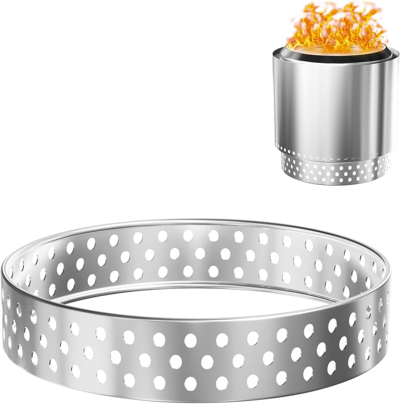 Fire Pit Stand for Solo Stove Bonfire, 19.5" Stainless Steel Firepits Base Accessories for Solo Stove Bonfire 2.0&1.0/Other 19.5" outside Camping Fireplace Stand image number 5