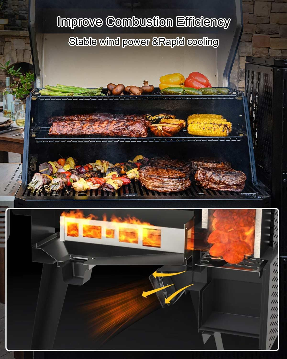 Hopper Lid Door Switch Temperature Probe Fit for Masterbuilt Gravity Series 560/800/1050 XL Digital Charcoal Grill + Smoker, Replace 9904190041 image number 5