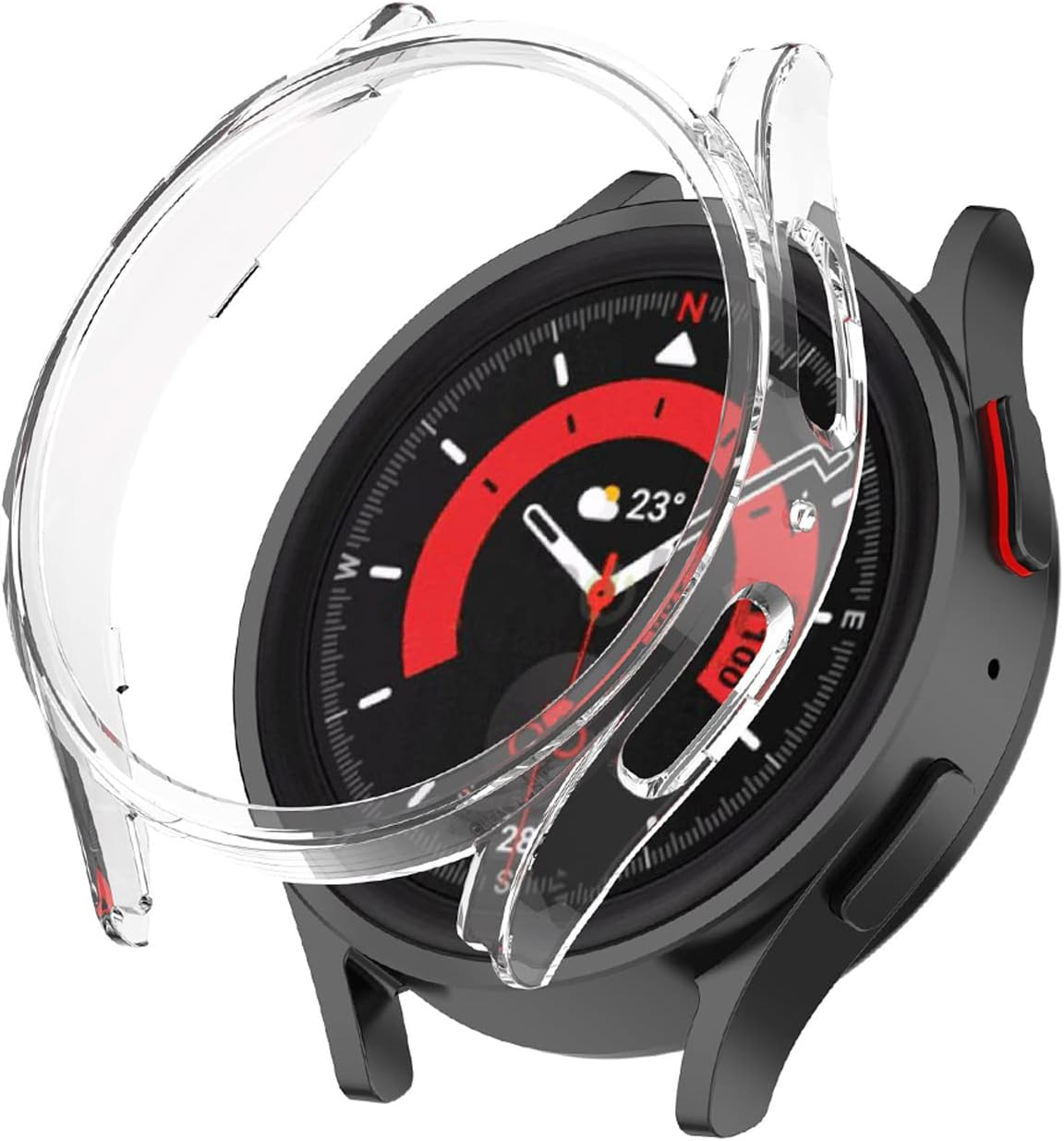 HEYUS [2 Pack] Case Compatible for Samsung Galaxy Watch 5 Pro 45Mm PC Bumper Protective Slim Cover for Galaxy Watch 5 Pro image number 2