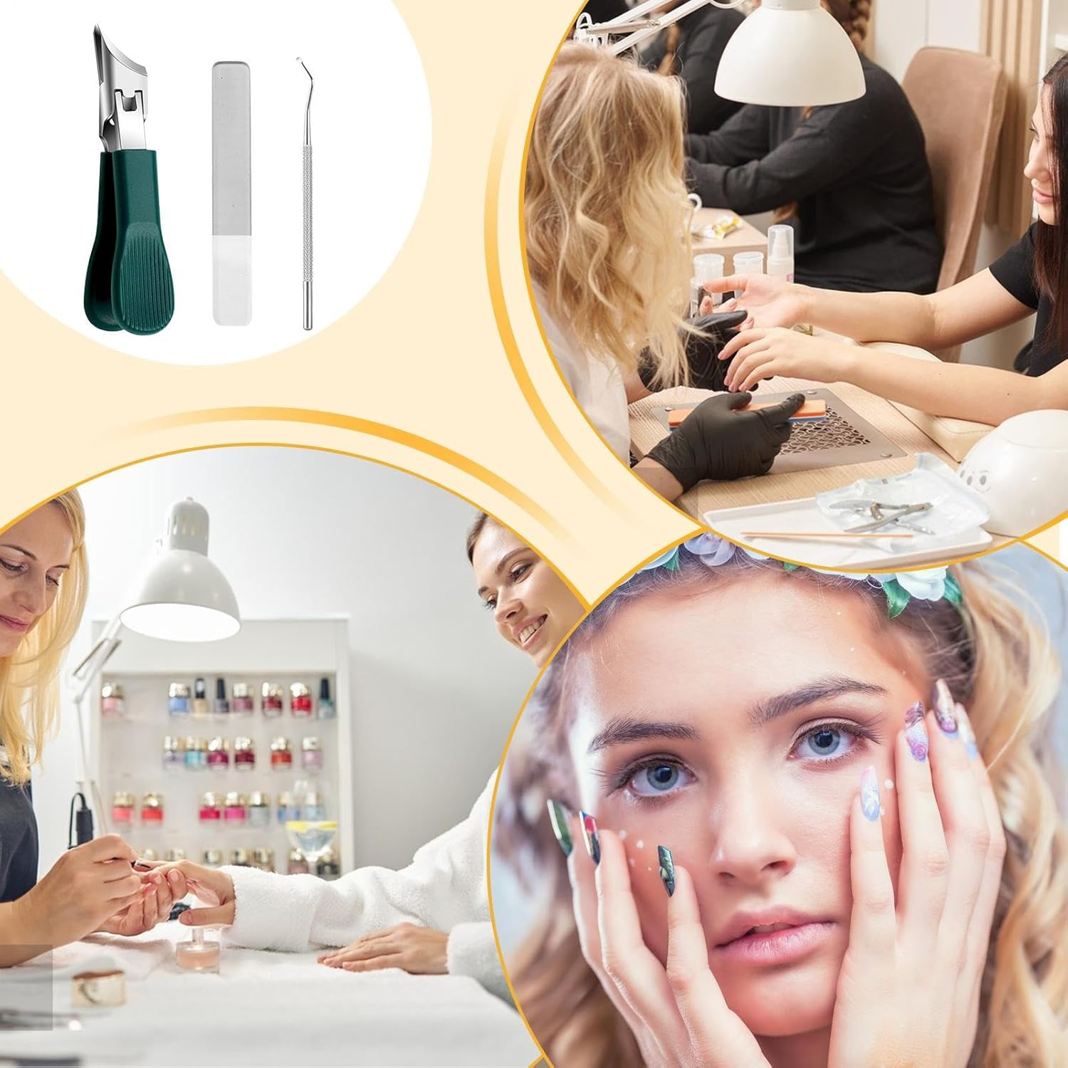 Toe Nail Clippers - Heavy Duty Pedicure Nail Set - Professional Personal Care Tools, Multifunctional Toenail Clip for Home Manicure, Travel Grooming