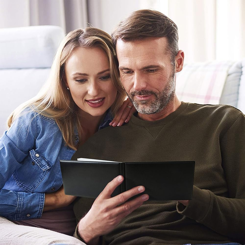 Banknotes Album Collection Storage Currency Holder Pocket Paper Money (Black) - Blue image number 6