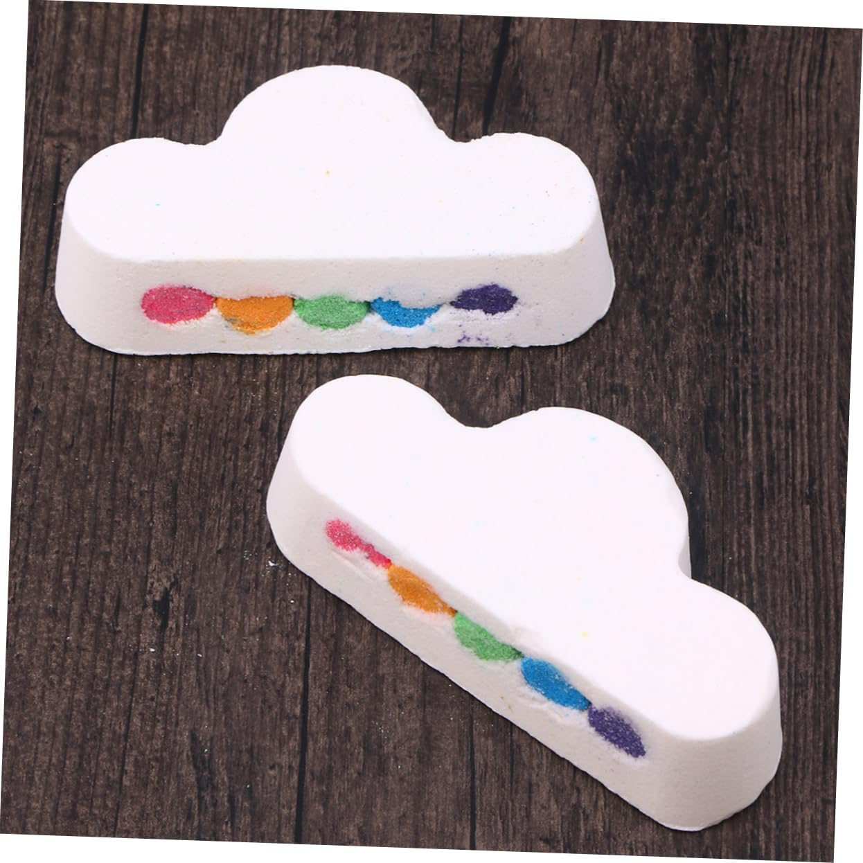 Happyyami 180G Rainbow Cloud Bath Salt Balls Natural Essential Oil Salt Organic Moisturizer image number 1