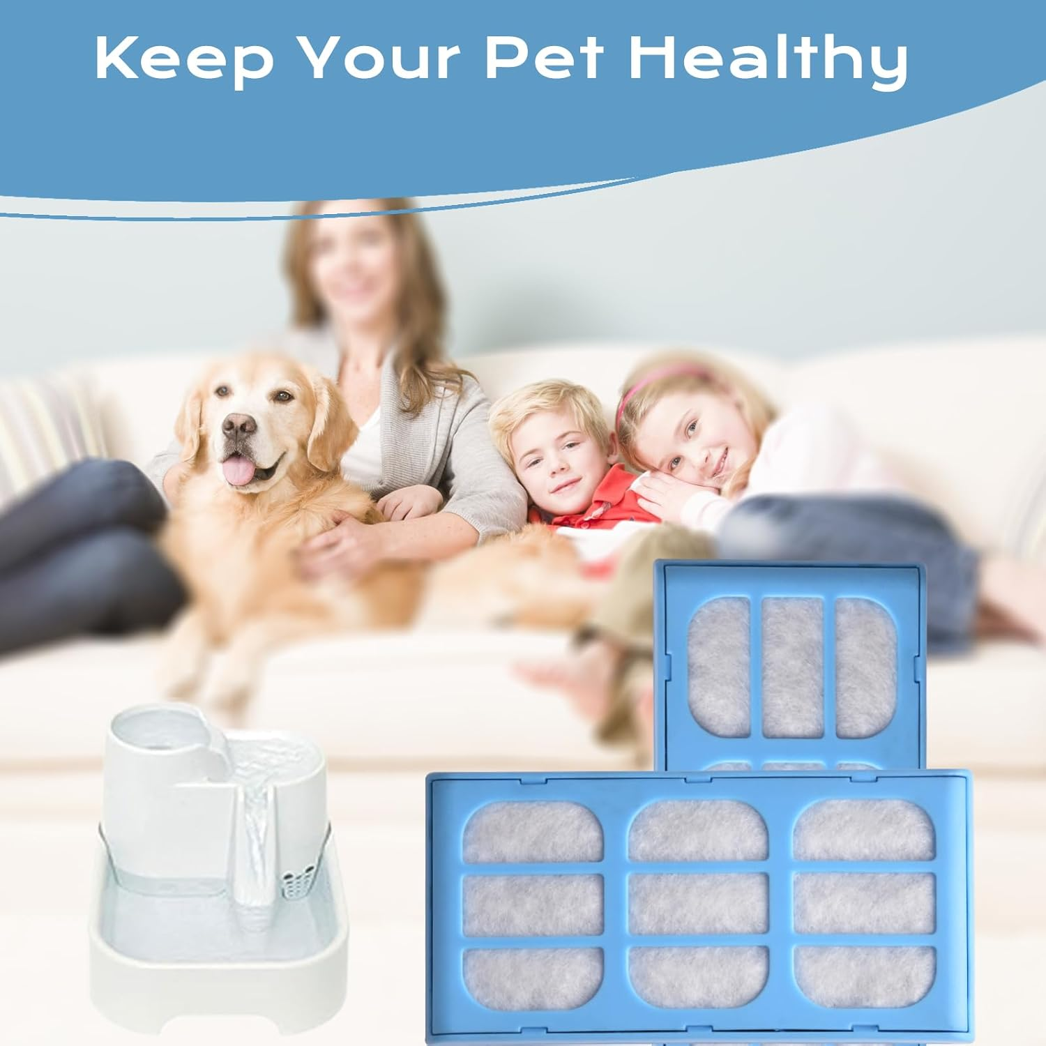 Cat Water Fountain Filter, 12 Pack Compatible with Cat Dog Mate Fountain Pet Cartridges Filter Replacement... image number 5