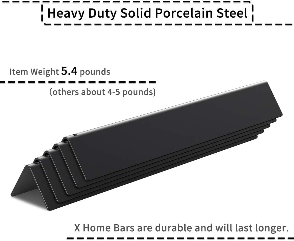 X Home 15.3-Inch Heavier Flavorizer Bars for Weber Spirit & Spirit II 300 Series, Spirit II E-310 (Front-Mounted Control) Grill Parts, Porcelain-Enameled, 5-Pack image number 2