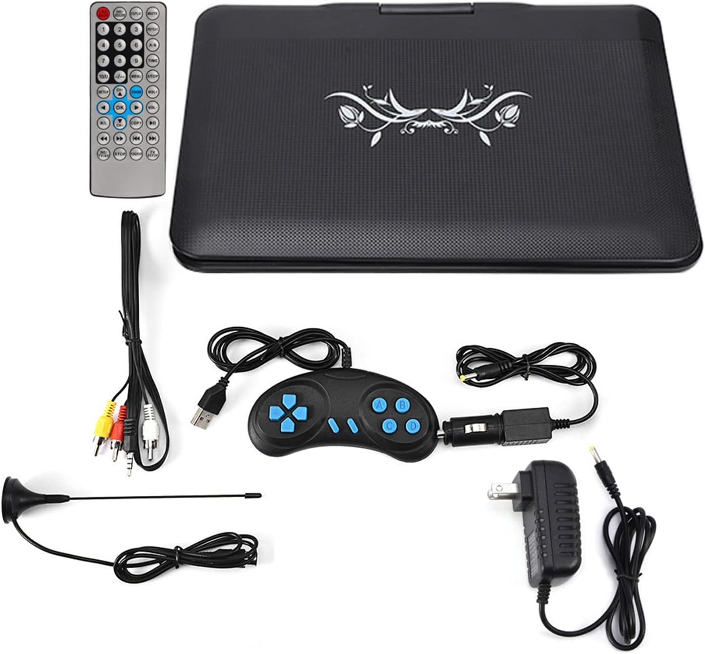 DVD Player, TV Player Media Player CD Player with Remote Control, Game Handle & 10.1 Inch HD LCD 270&deg; Rotation Screen, Compatible with AVI EVD DVD, SVCD, VCD, CD, CD-R (AU Plug) image number 1