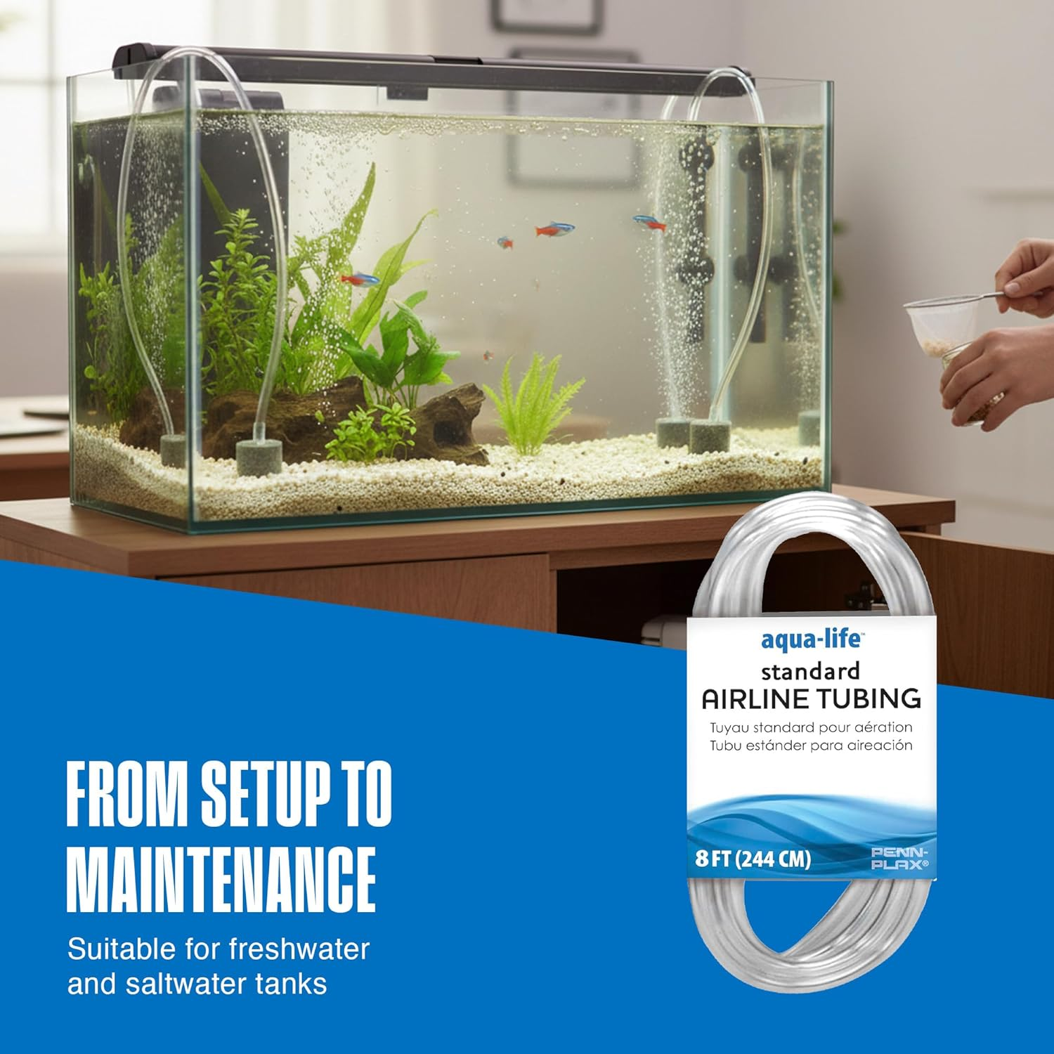 Penn Plax ST8 Aquarium Accessory, 8Feet image number 2