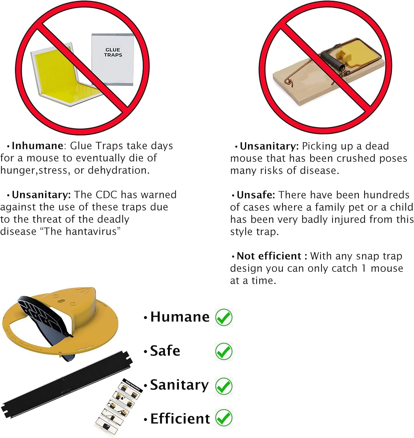 Liyquint Automatic Reset Mouse Trap Bucket Lid - Humane Multi-Trap for Rats/Mice, Indoor/Outdoor Rodent Trap, No See Kill, Fits 5 Gallon Bucket (Yellow) image number 6