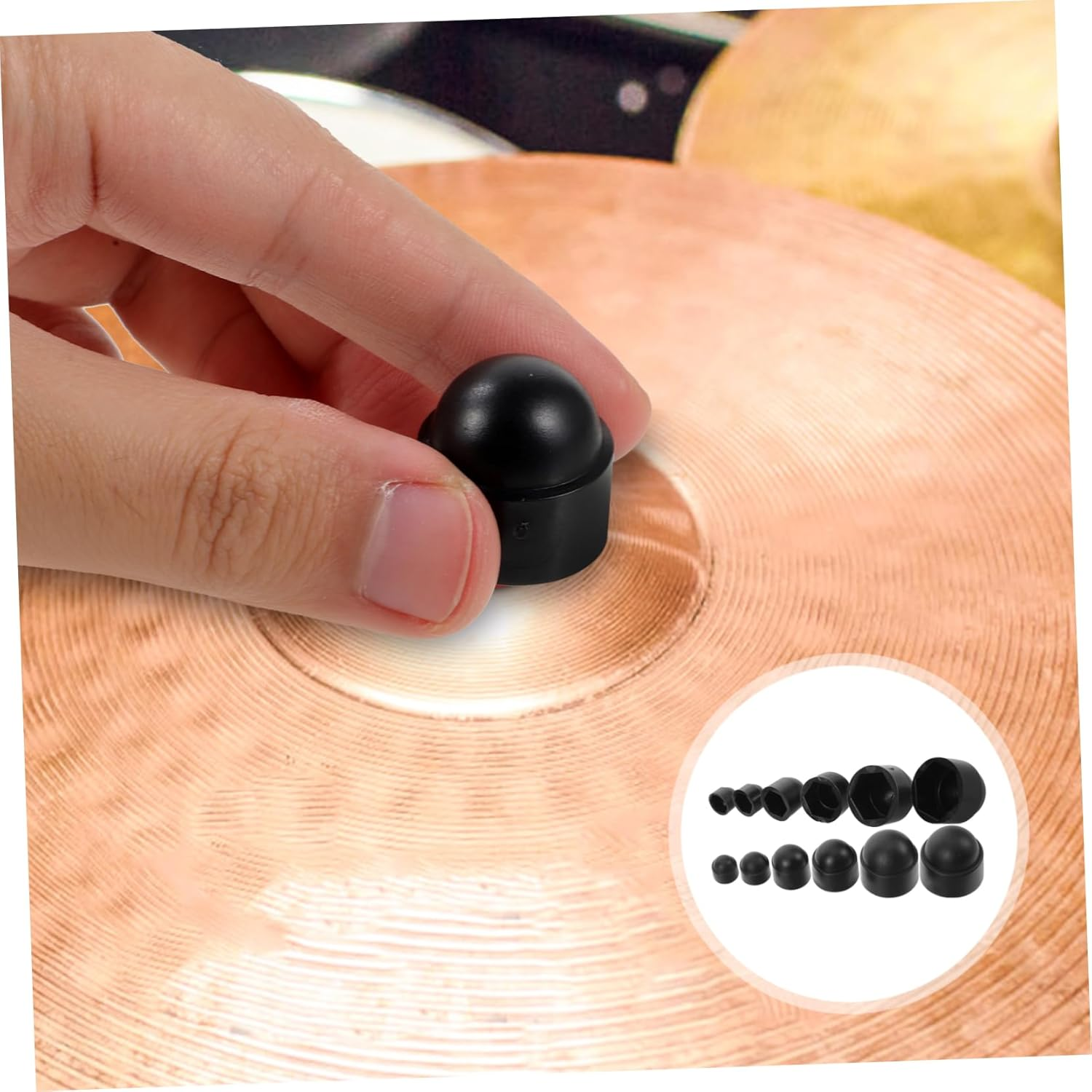 Luxshiny 145Pcs Hexagonal Nut Cap Set Screw Protective Cover Kit Thread Caps Weather Resistant for Workshop image number 6