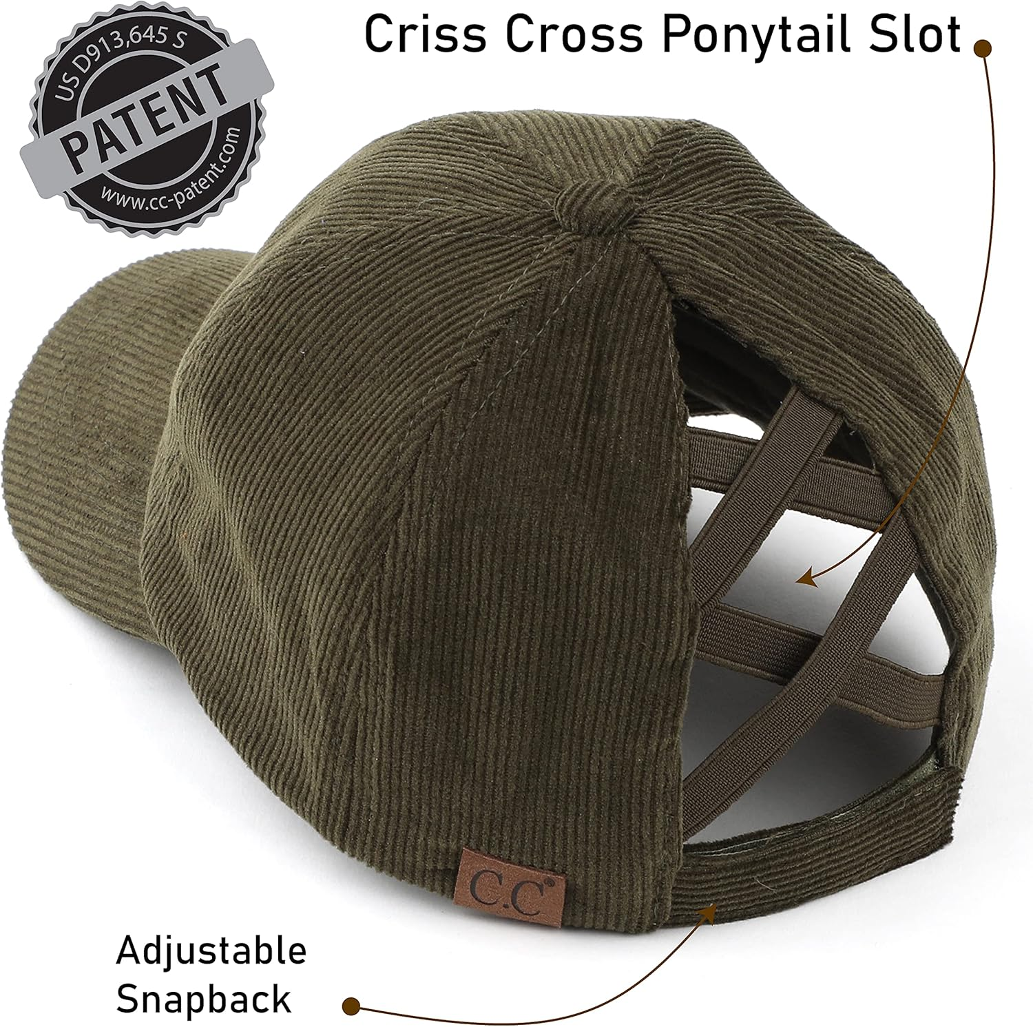 C.C Ponycap Messy High Bun Ponytail Adjustable Glitter Mesh Trucker Baseball Cap, Gray, One Size image number 4